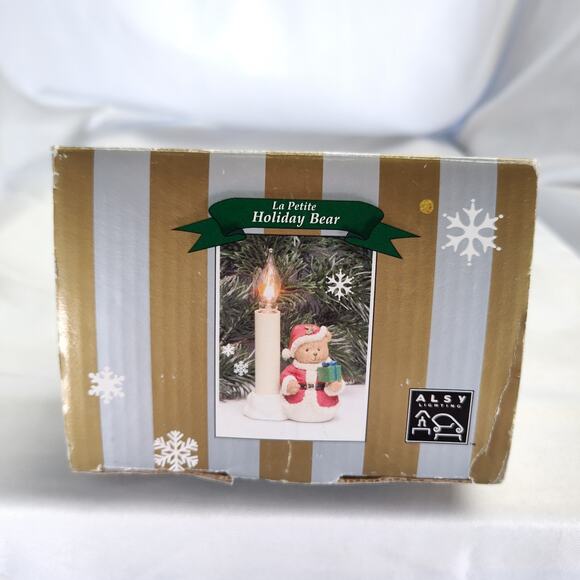 ALSV Electric Candle Lamp Christmas Santa Teddy Bear Lighted Holiday Decor - Picture 13 of 16